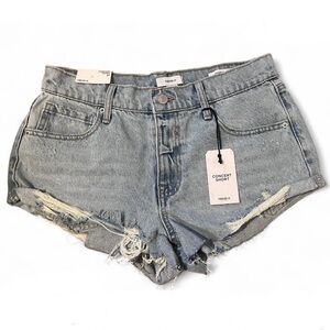 Forever 21 Distressed High-Rise Denim Shorts